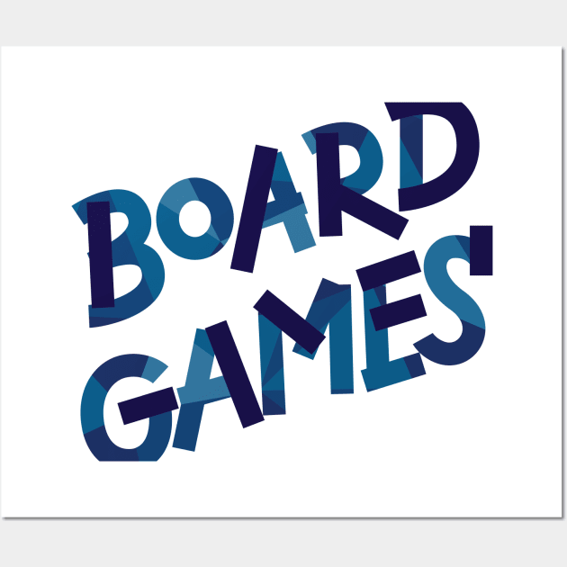 Board Games Blue Wall Art by polliadesign